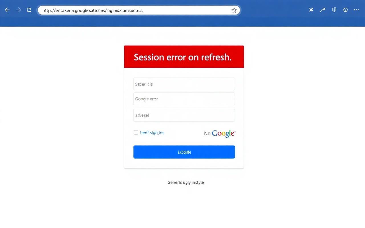 Before: Half-broken auth flow, no persistence, error on refresh.